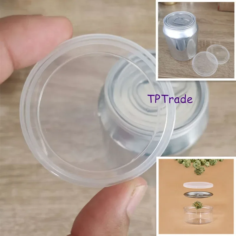1000pcs 54MM/57MM/65MM Canned Plastic Dust Cover Jar Lids Storage Bottle Soda Drink Beer Cola Can Lids Food Can Cover PP Top Lid