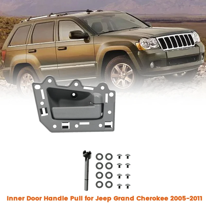 Passenger Right Front Interior Door Handle Kit With Parts 82139 1JV461J3AA For Jeep Grand Cherokee 2005-2011 LHD