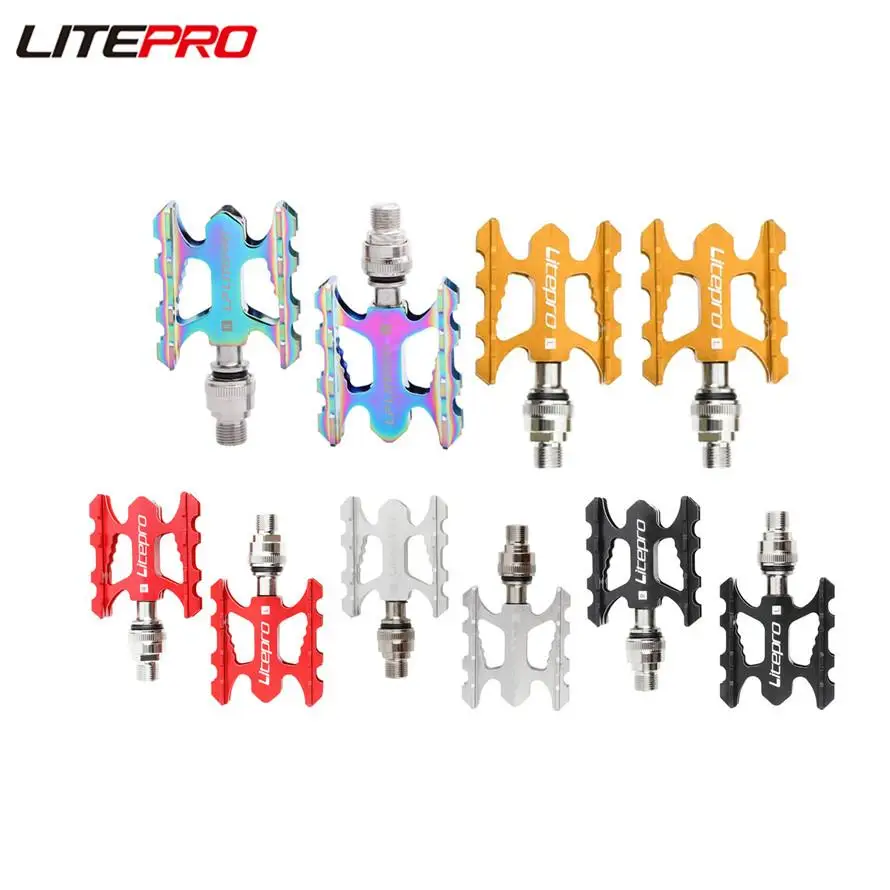 

Litepro MTB шоссейный велосипед Нескользящая быстросъемная педаль из алюминиевого сплава для складных велосипедных педалей Brompton Fnhon