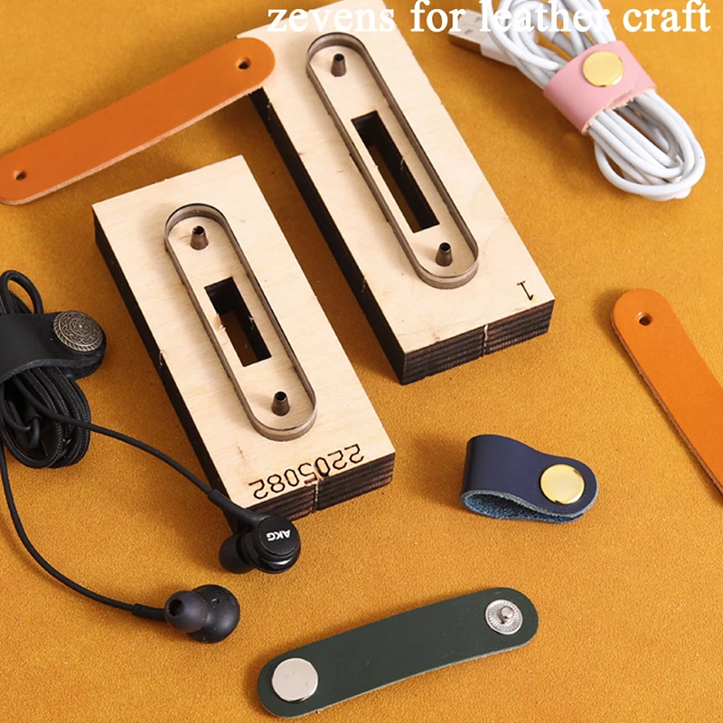 Leather Craft Template Cutter, Data Line USB Cable, Earphone Wire Organizer, Storage Buckle Die Cutter, Knife Mould, 1Pc