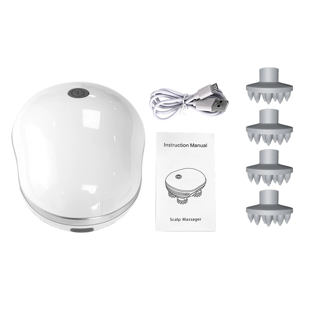 

Electric Scalp Head Massager Rechargeable Deep Tissue Massager Stress Relax Hair Growth Health Care Kneading Head Massage
