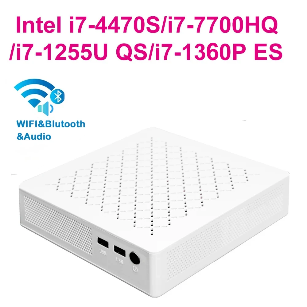 SZBOX Intel i7-4470S/i7-7700HQ/i7-1255U QS/i7-1360P ES كمبيوتر صغير ويندوز 11 DDR4 3200Mhz PCie 3.0 NVMe SSD Wifi BT نظام الصوت