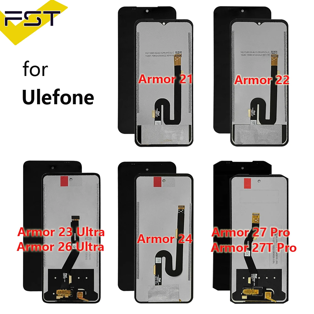 For UleFone Armor 21 22 Armor 23 26 Ultra Armor 30 34 Pro LCD Display+Touch Screen Digitizer Assembly Armor 24 Armor 27 Pro 27T
