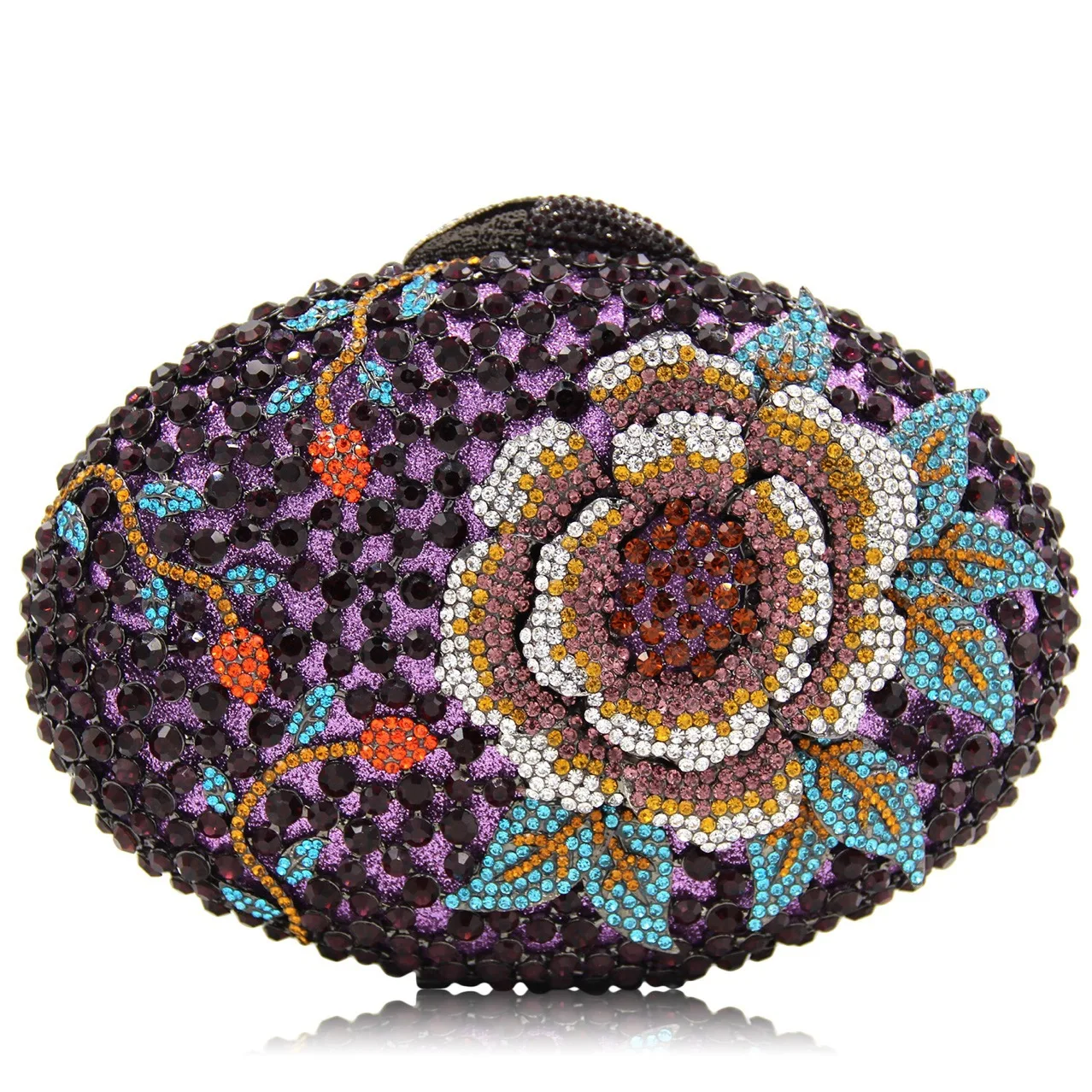 

19x13CM Big Goose Egg A Flower diamond-studded Dinner Bag Diamond GeLadytone Bag Banquet Clutch Bag Clutch Bag A7638