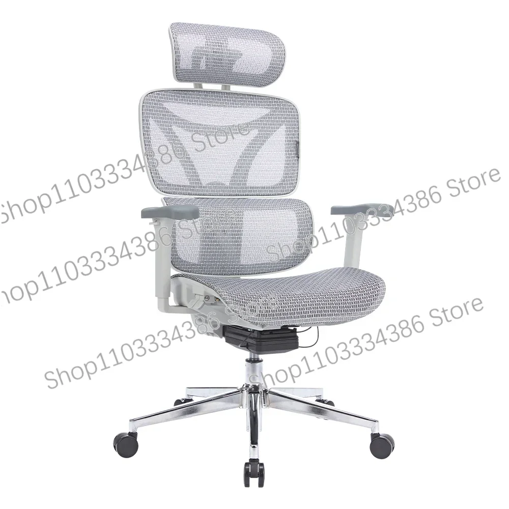 Ergohuman Modern Design Ergonomic Office Chair Full Mesh with Swivel Wire Control White Shell Grey Mesh Executive Home Use