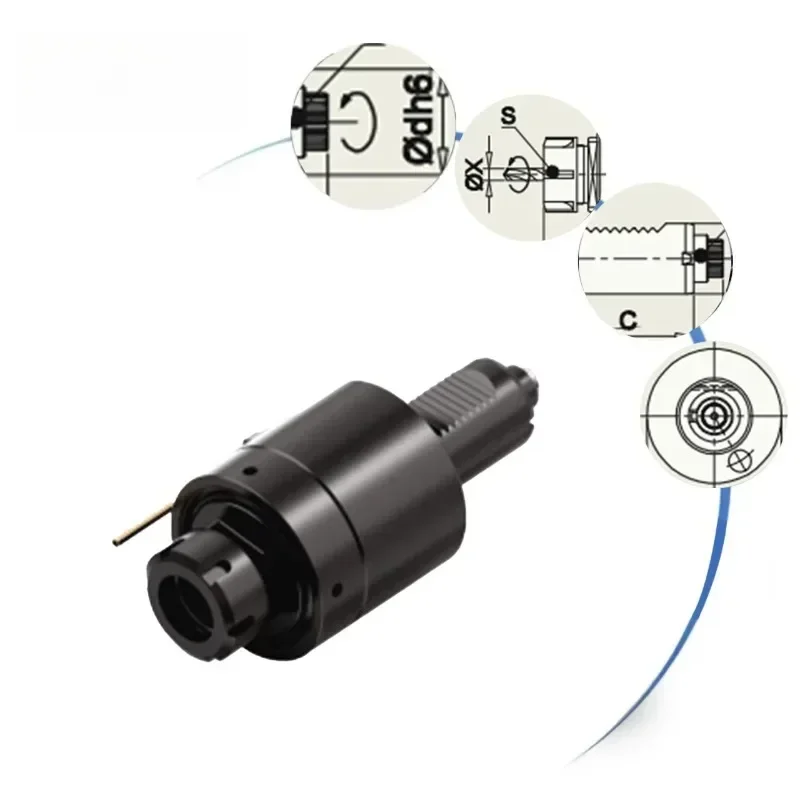Machine Accessories Axial Head, Round, EXT Nut VDI Holder