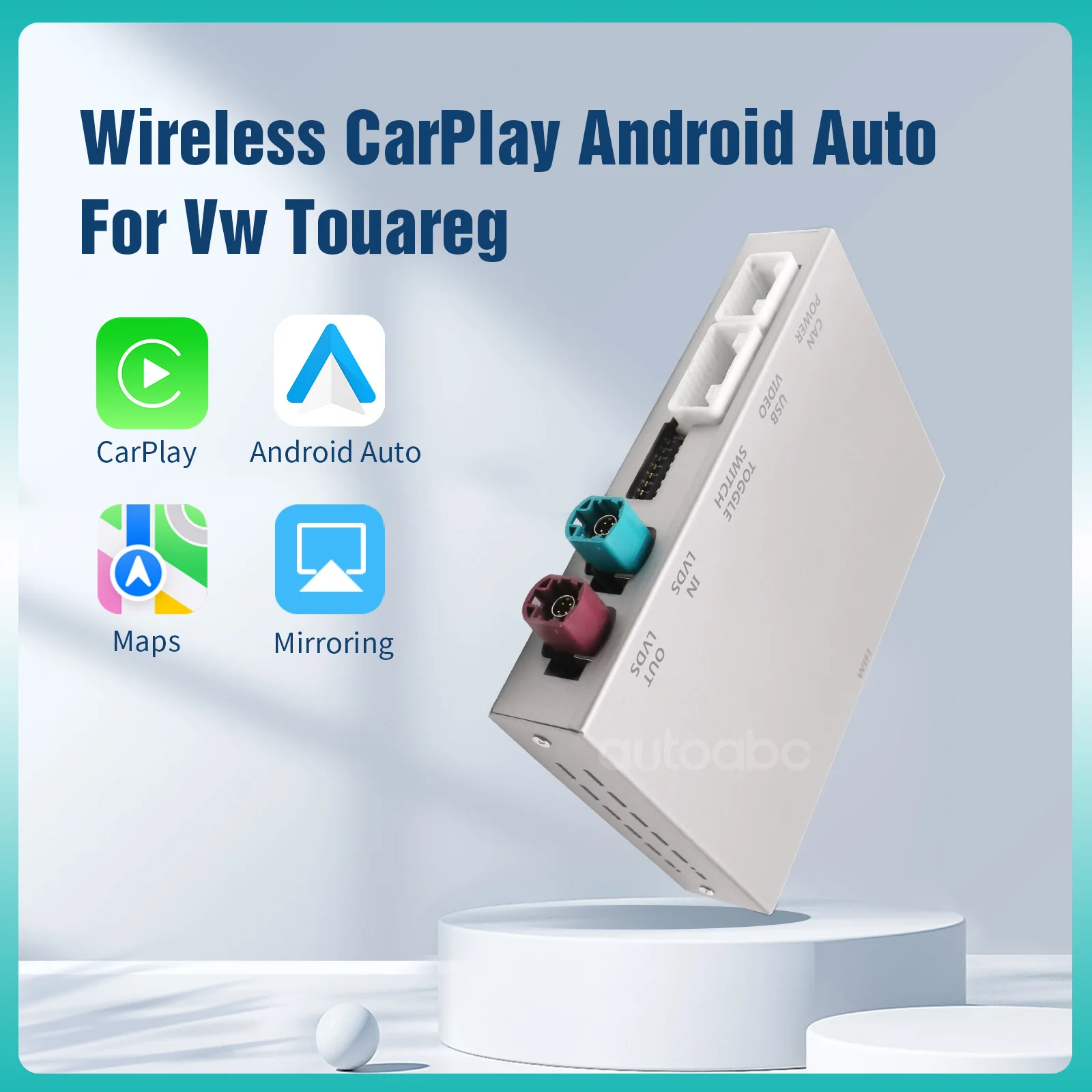 Bezprzewodowy Carplay Android Auto dla Volkswagen Touareg z 8-calowym ekranem RNS850 2010-2018 lustrzany samochód odtwarzający AirPlay multimedia