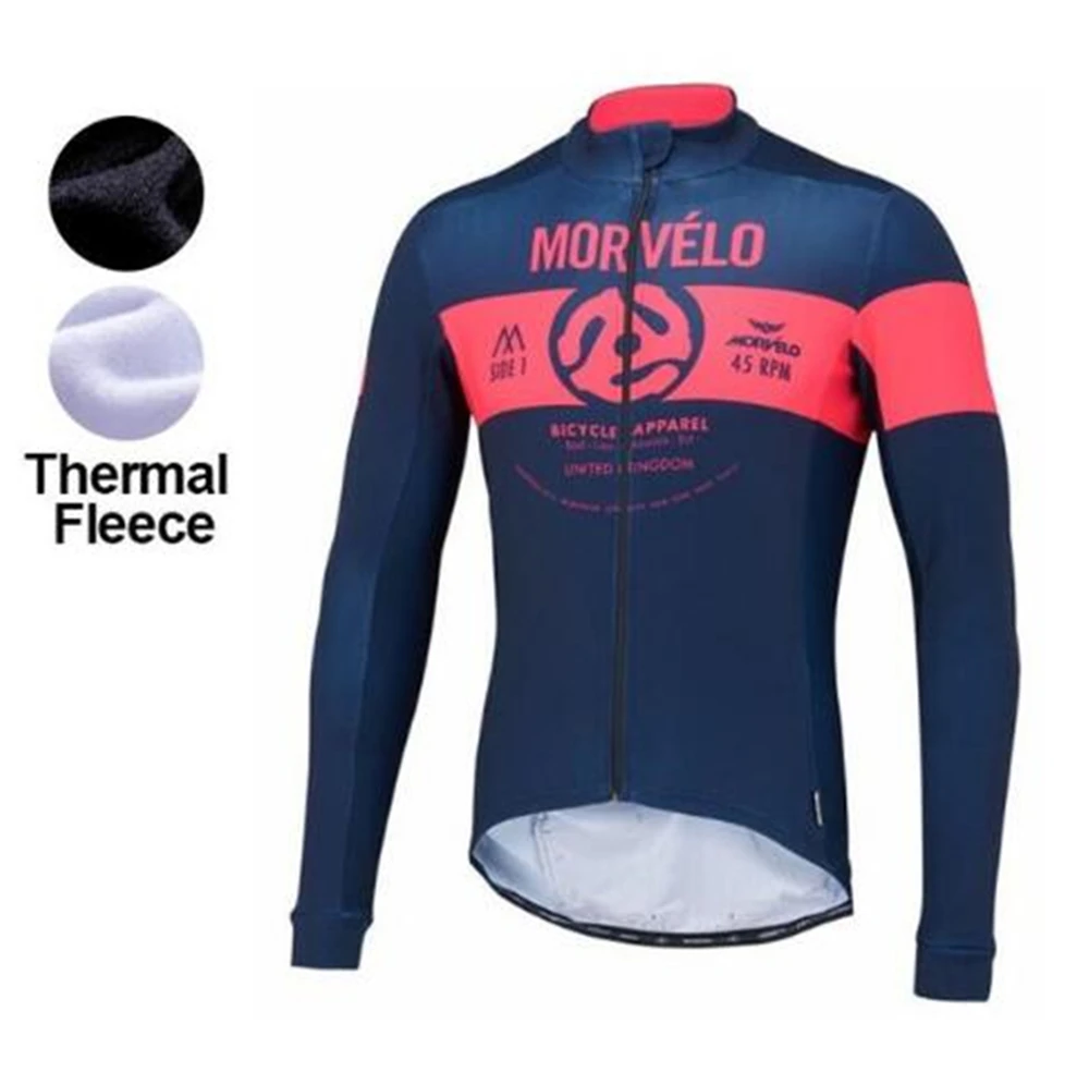 2023 morvelo Winter thermal fleece Ciclismo Jersey abbigliamento uomo giacca manica lunga MTB Maillot Ropa Ciclismo Hombre Ciclismo