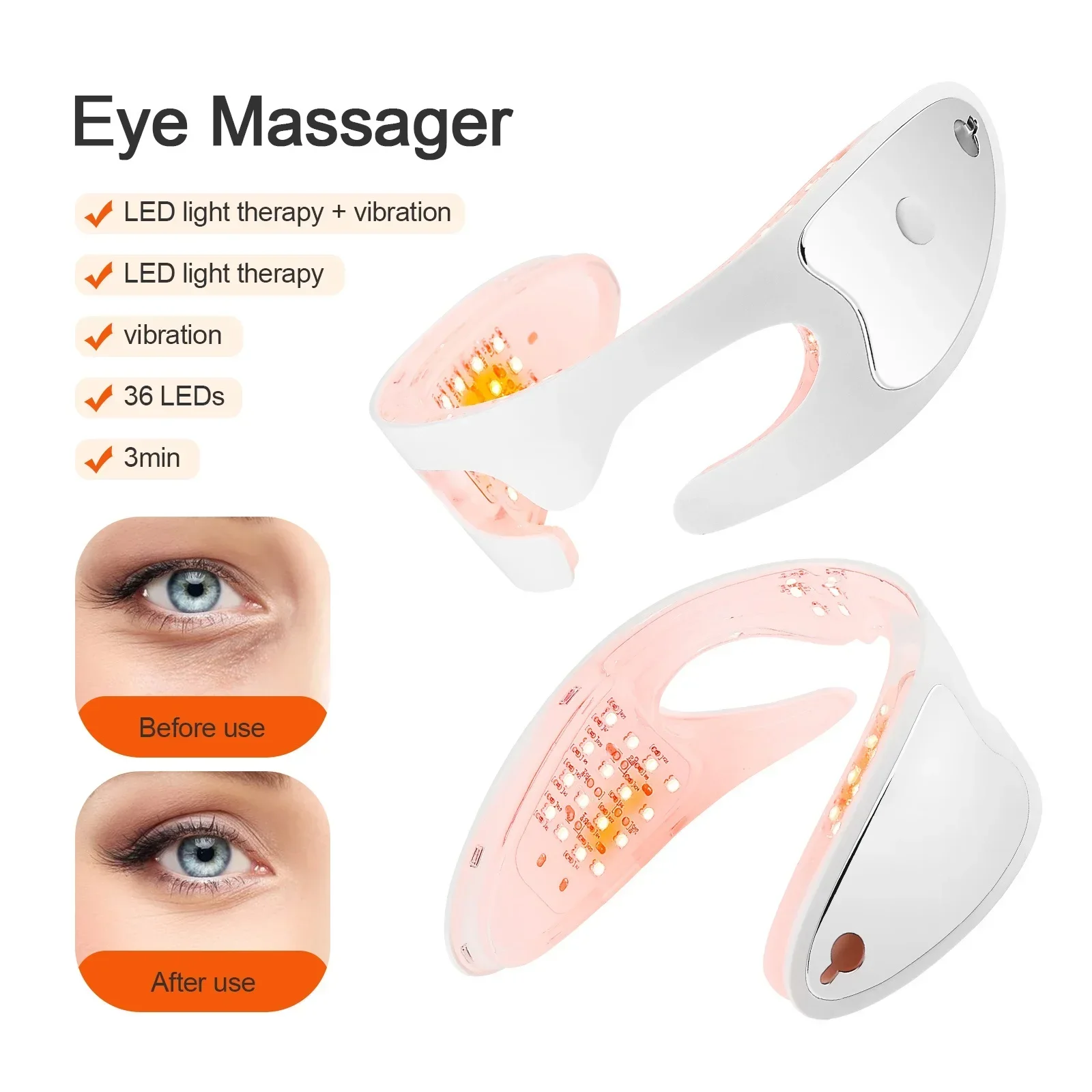 EMS Eye Massager Hot Compress Relax Anti Wrinkle Anti Aging Eye Wrinkles Dark Circles Remover Skin Tightening Beauty Device care