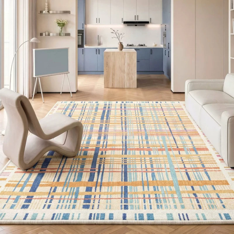 Dopamine Color Rugs for Bedroom Large Area Living Room Decoration Soft Carpet Washable Bedside Floor Mat Anti-slip Cloakroom Rug