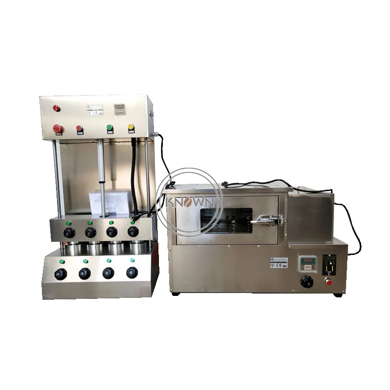 Free shipping by sea Stainless steel pizza making machine 4 heads 110v 220v 150-180pcs/h pizza cone set automatic CNF terms