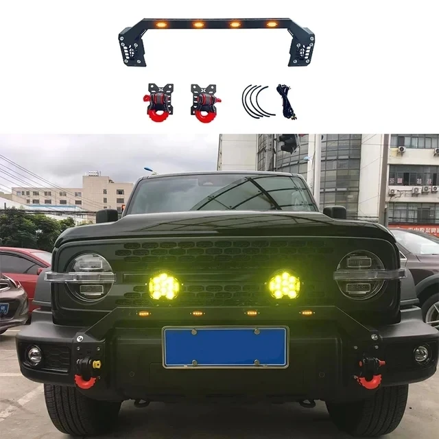 

For Tank 300 Front Bumper Dedicated LED Light Spotlight Bracket Bumper Modification Cowrail Pole