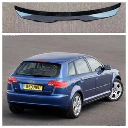 Lip Spoiler For Audi A3 8P 8P FL 2003 - 2012 High Quality ABS Plastic Audi A3 8P Mini Spoiler Rear Roof Car Wing Universal