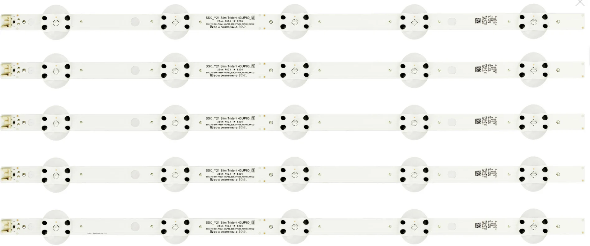

Лента светодиодной подсветки, 5 ламп для SSC_Y21 Slim Trident 43UP80 S 43UP8000PUA 43UP8000PUR 43UP7670PUC 43UQ9000PUD 43UQ7590PUB