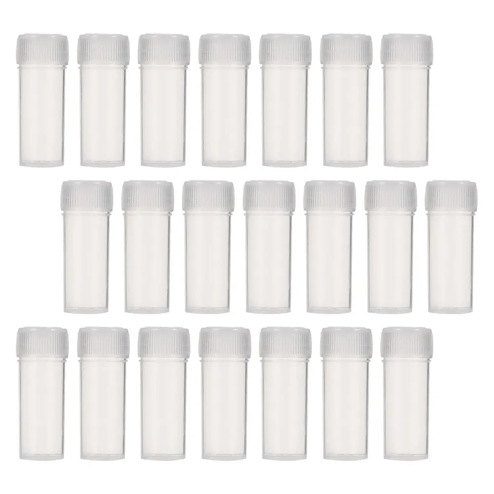 120pcs Plastic Sample Bottles 5Ml Clear Small Vials Leak Proof For Pills Powder Granules Storage Dispensing Container