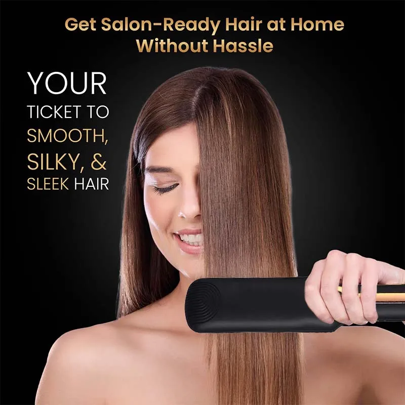 2-In-1 Electric Ceramic Plate Hair Straightener & Curling Iron Negative Ion Technology Temperature Adjustment For Household Use - view 5