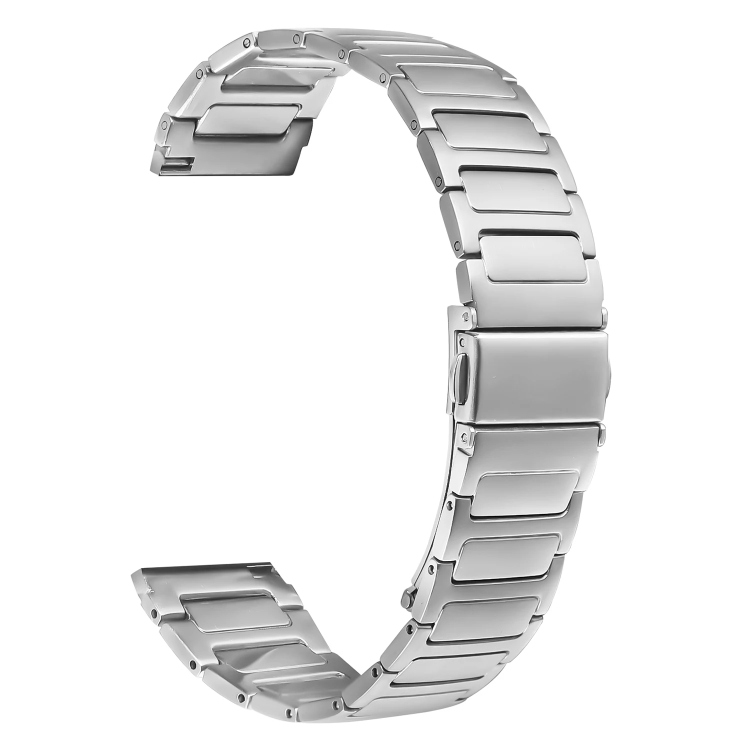 

For Huawei Watch GT 2 46mm Watch Band Silver Stainless Steel Metal Watch Strap