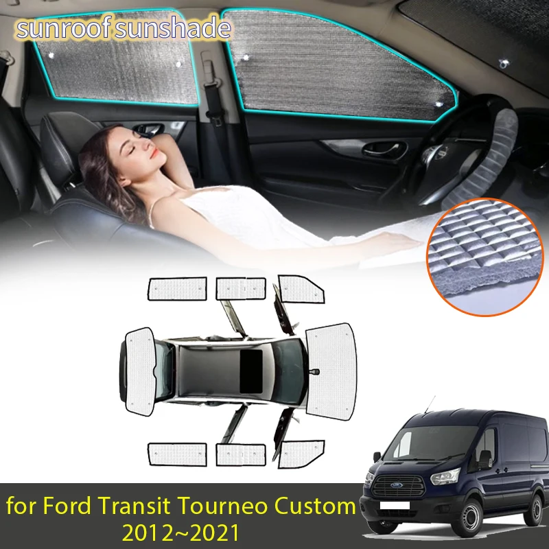 

For Ford Transit Custom 2012~2021 2018 2019 2020 MK1 Car Accessories Sun Shade Sunshade Windshield Side Window Privacy Shading