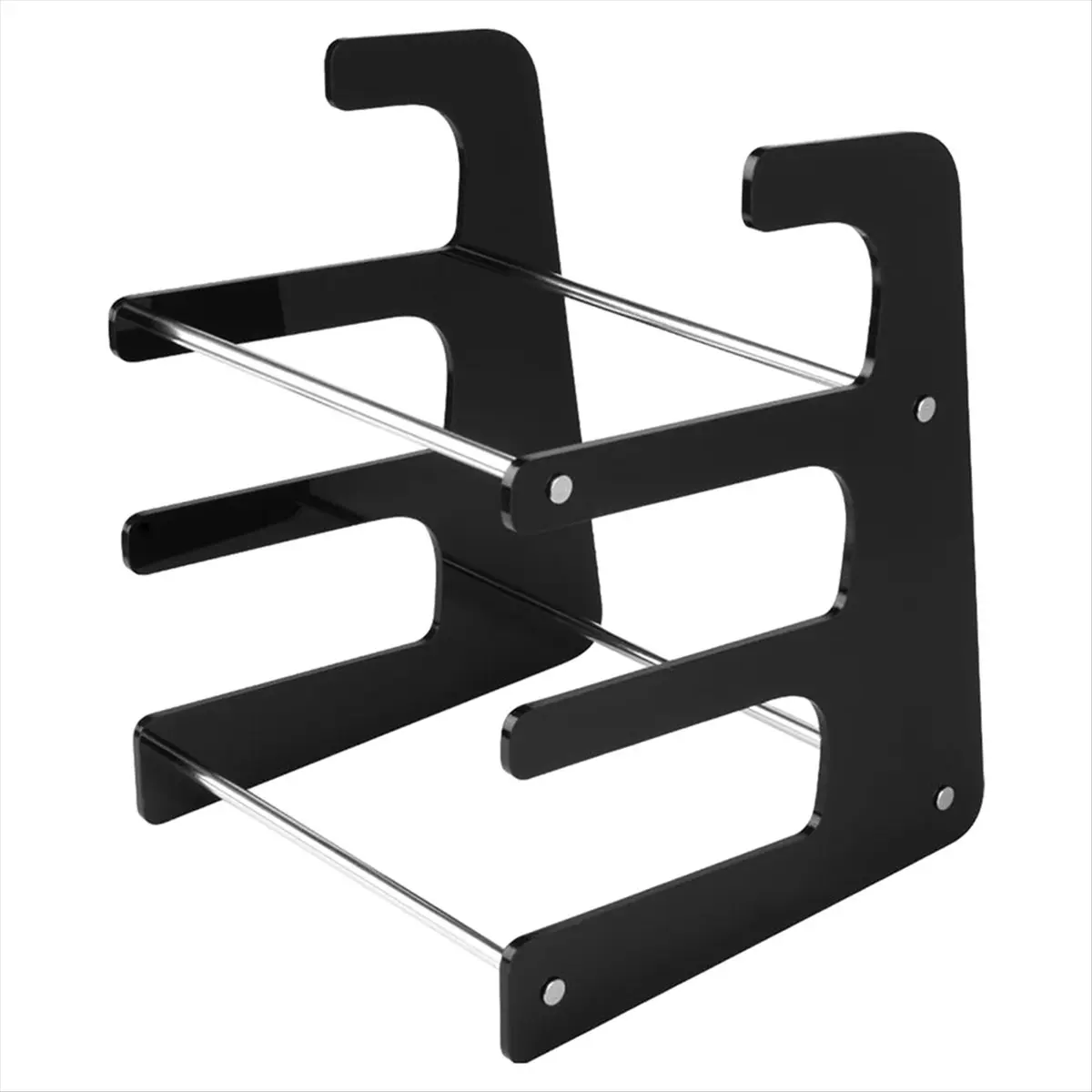 A85P 3-Tier Mechanical Keyboard Holder Display Stand Keyboard Shelf for Storage Three Mechanical Keyboard Black