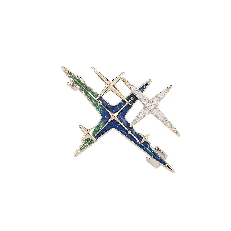 "Full Sky Stars, design di nicchia, giacca da abito di fascia alta, accessori, vestiti fissi, spilla unisex per pioggia di meteoriti.