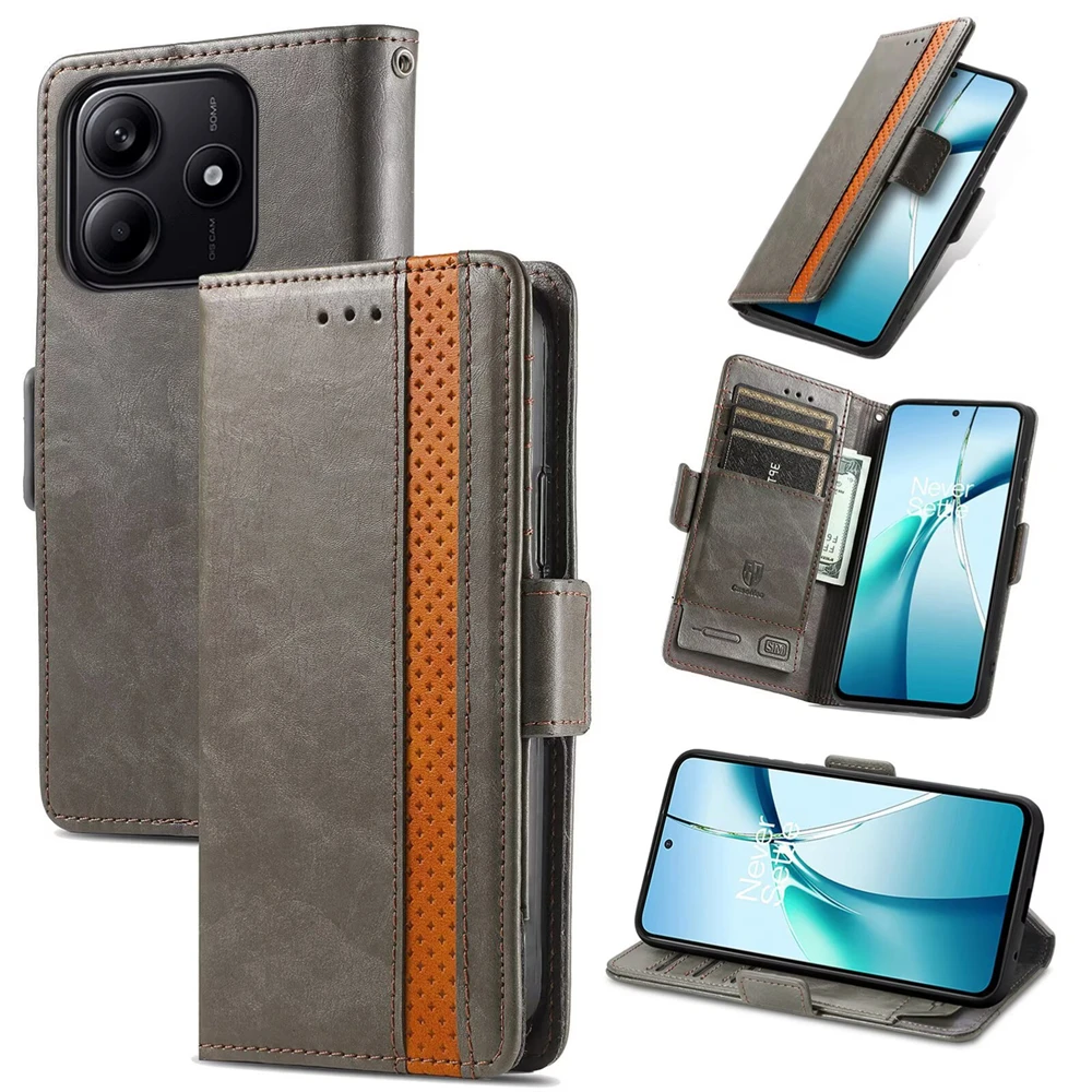 

Чехлы для телефонов OPPO F29 A5 A3 Find X8 Pro A3X A60 A80 F27 K12X A40 A40M 4G 5G Чехол с деловой строчкой Кожаный кошелек с откидной крышкой