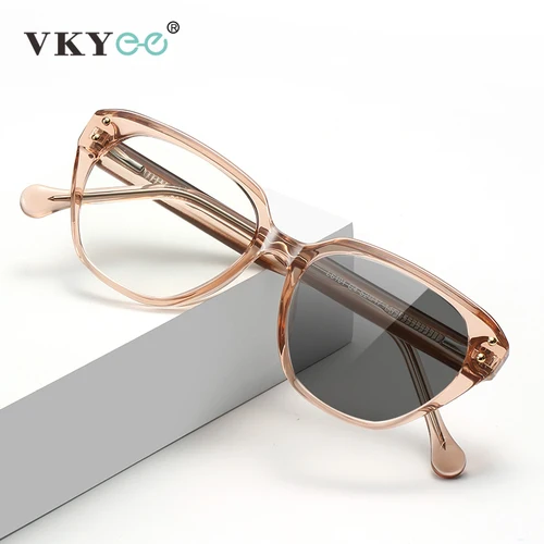 VKYEE, gafas de lectura con luz azul y mariposa simples y a la moda para mujer, gafas fotocromáticas personalizables para miopía, prescripción LS101