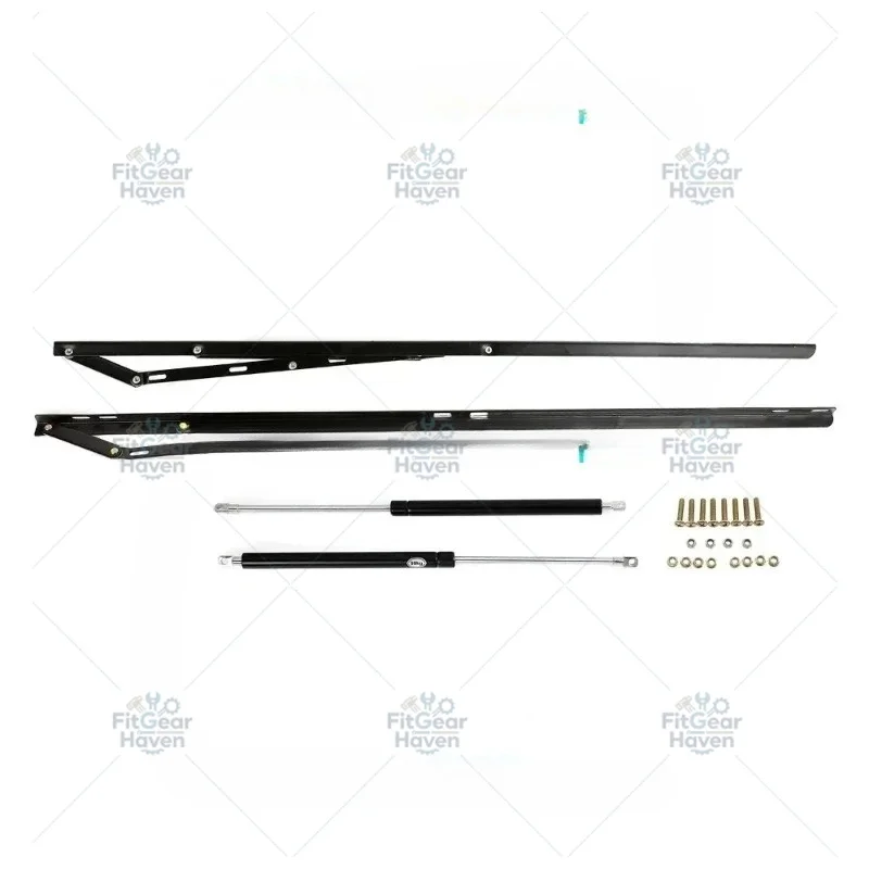 Pneumatic Bed Storage Lift Mechanism Kit 2 Sets, Steel Gas Spring Support Bars, Heavy Duty 60KG Load for Bed Lifting