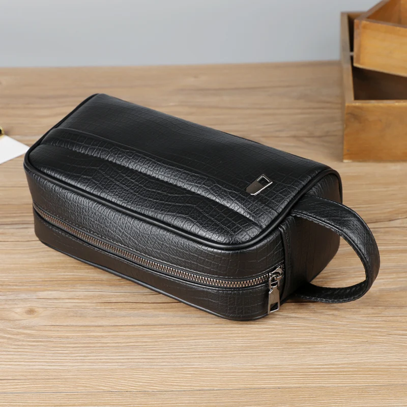 Designer Men's bag Crocodile pattern Leather Clutch Bag 2025 New Handbag Fashion Business Clutches Phone Purse Men Birthday Gift