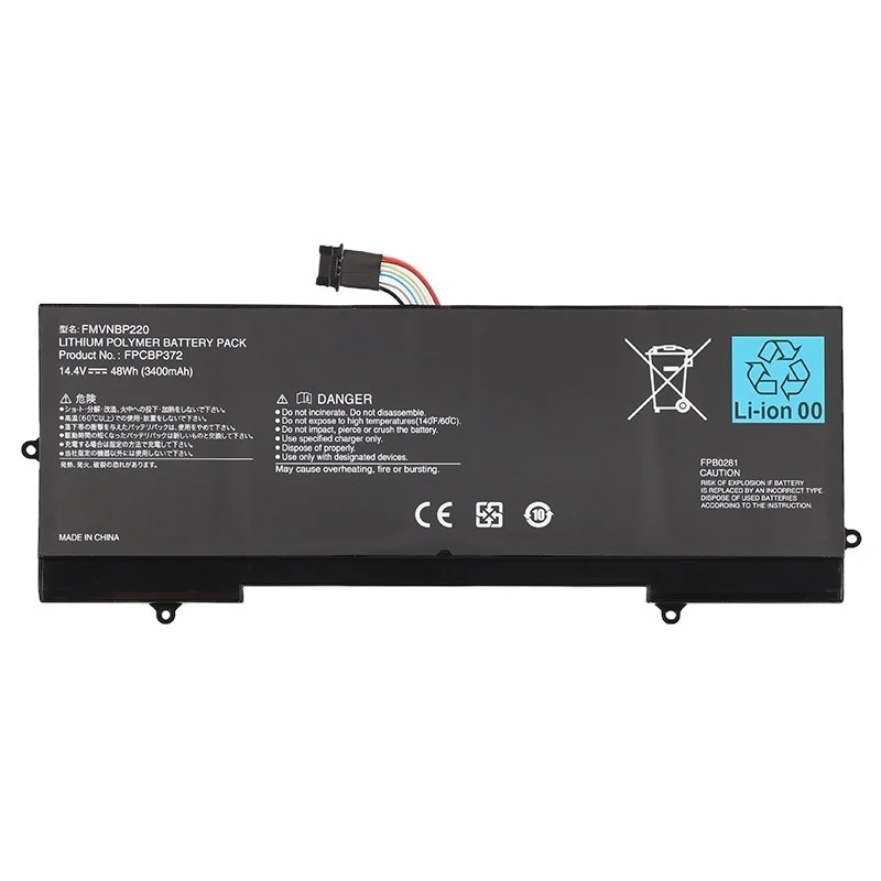 FPCBP372 Laptop Battery For Fujitsu Lifebook UH75/J UH75/K U772/E U772/F U772/G UH75/H Replacement Battery 14.4V 48Wh 3400mAh