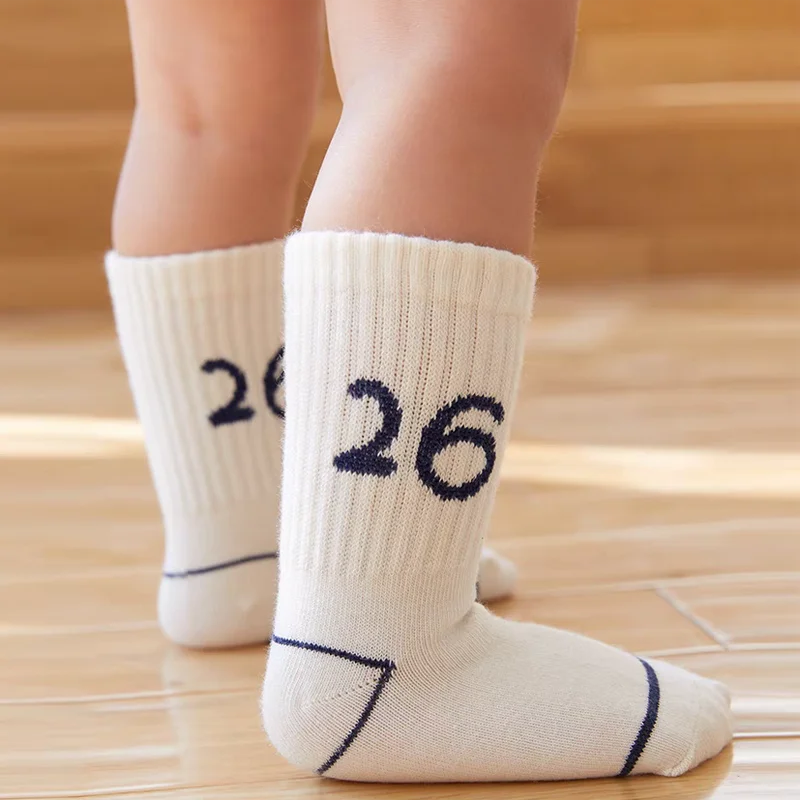 Baby Photographic 5 Pairs /Lot Cute Boy Cotton Socks Cartoon 26 Football Children's Socks For Girls Winter Infant1-8 Year Socks