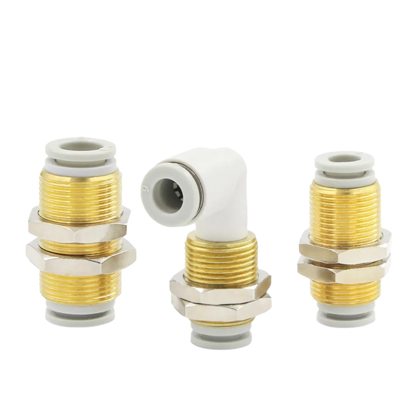 Pneumatic Pipe Fittings KQ2E Threaded Bulkhead Fittings KQ2LE 90-Degree Quick Elbows 04 06 08 10 12-00