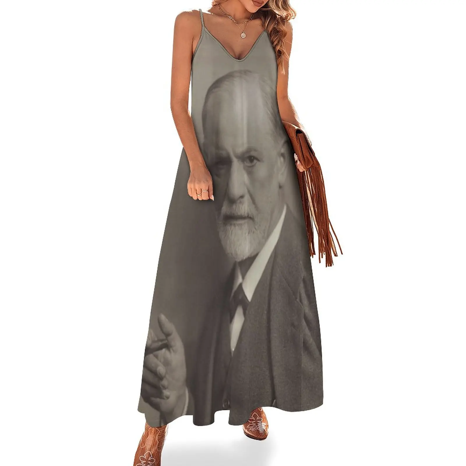 Sigmund Freud Sleeveless Dress dress women\'s clothing korea stylish Women\'s skirt dress for women