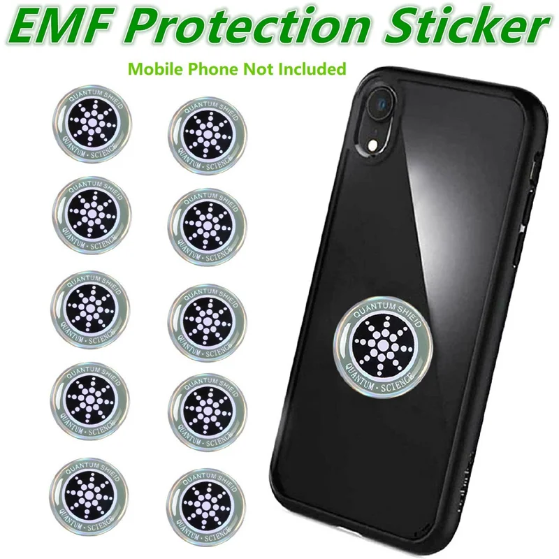 10PCS EMF Protection Sticker Anti Radiation Cell Phone Sticker for Phone iPhd Laptop and All Electronic Devices