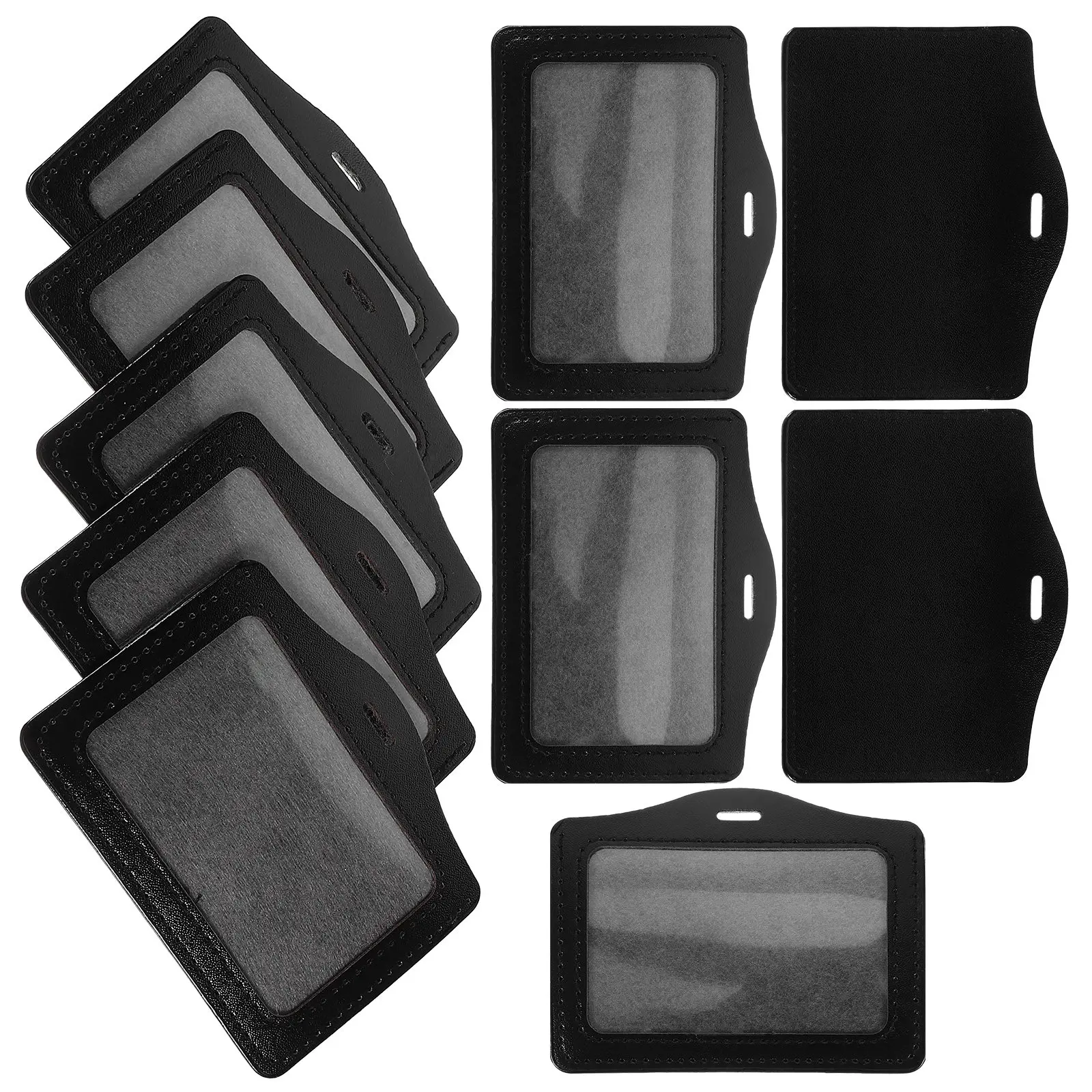 

10Pcs Anti-Scratch Clear Card Sleeves for Name Badge Holder Id Card Protector Horizontal Badge Sleeve Game Cards Storage Cover