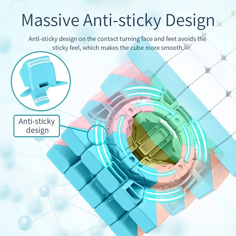 Magic Cube Macaron Series Puzzle Stickerless Pyramid Speed Cube Kid'S Fidget Toys Logical Game Educational Toy Gift For Children