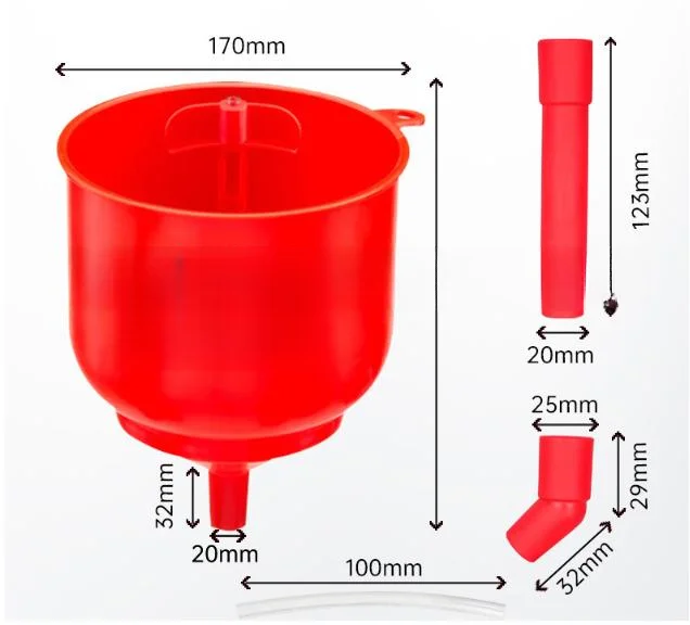High Universality Vehicle Tool Car Tool Auto Cooling Adapter Black Coolant Filling Funnel Transparent Hose Design