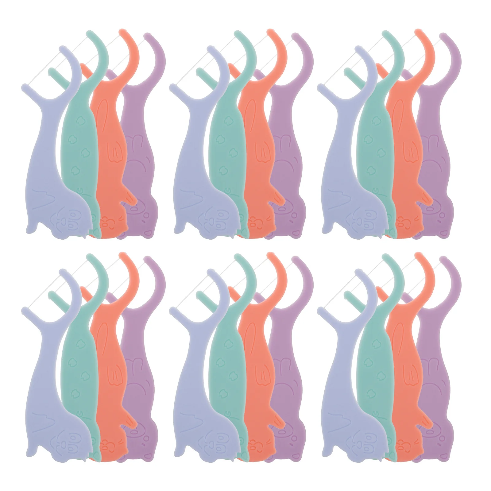 

40Pcs Kids Floss Picks Animal Shape Soft Gentle Floss Portable Travel Kit for Toddler Children Oral Cleaning