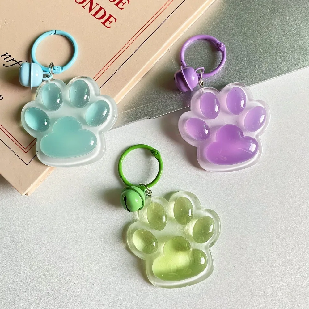 ใหม่น่ารักตุ๊กตาจี้แขวนเครื่องประดับ Luminous Cat PAW รถ Key แหวนกระเป๋าอุปกรณ์เสริมของขวัญ