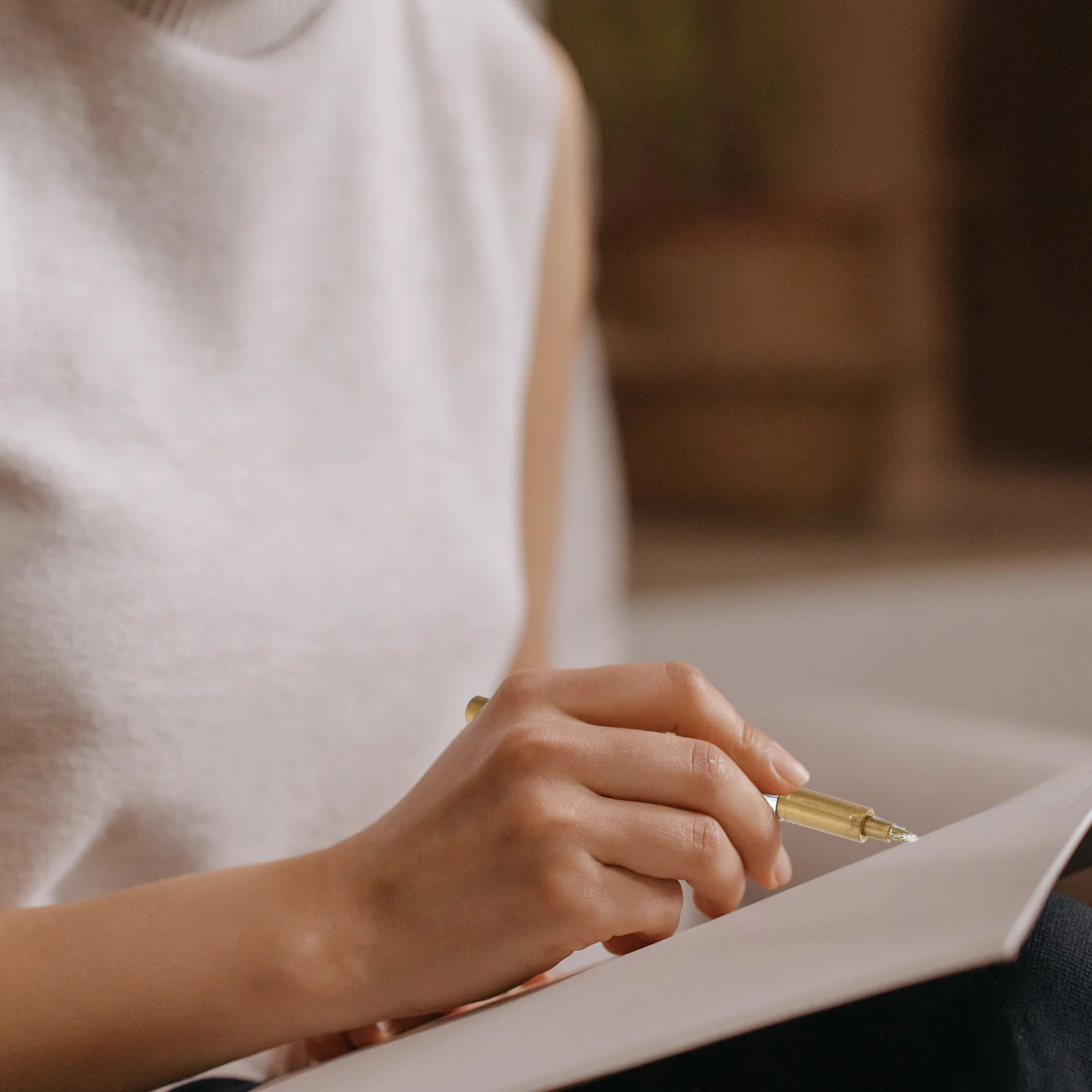 

12 шт. металлические маркеры, блестящая перманентная гладкая ручка, внешний вид, изготовление карт, каллиграфические ремесленные украшения, металлические маркеры