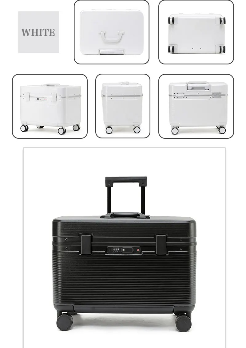 Bunnyfly 18" Aluminiumlegierungsrahmen Spinner-Koffer Kamera-Trolley Piloten-Gepäcktasche mit Rädern Fotografieausrüstungskoffer – Detail 9