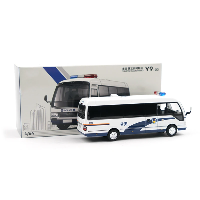 Diecast Alloy 1:64 Scale Koste Police Medium Bus Model Adult Classic Collection Display Ornament Gift Souvenir