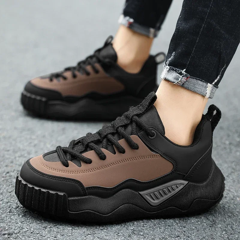 Hot Stijl Heren Casual Schoenen Dikke Bodem Trendy All-Match Hoge Kwaliteit Schoen Voor Heren Persoonlijkheid Ademende Casual Sneakers