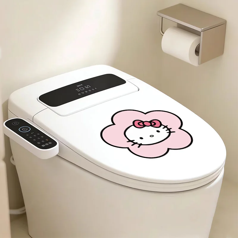 Sanrio Fashion Toilet Stickers, Waterproof PVC UV Printing Technology, DIY Decor for Toilet Glass Door and Suitcase view 2
