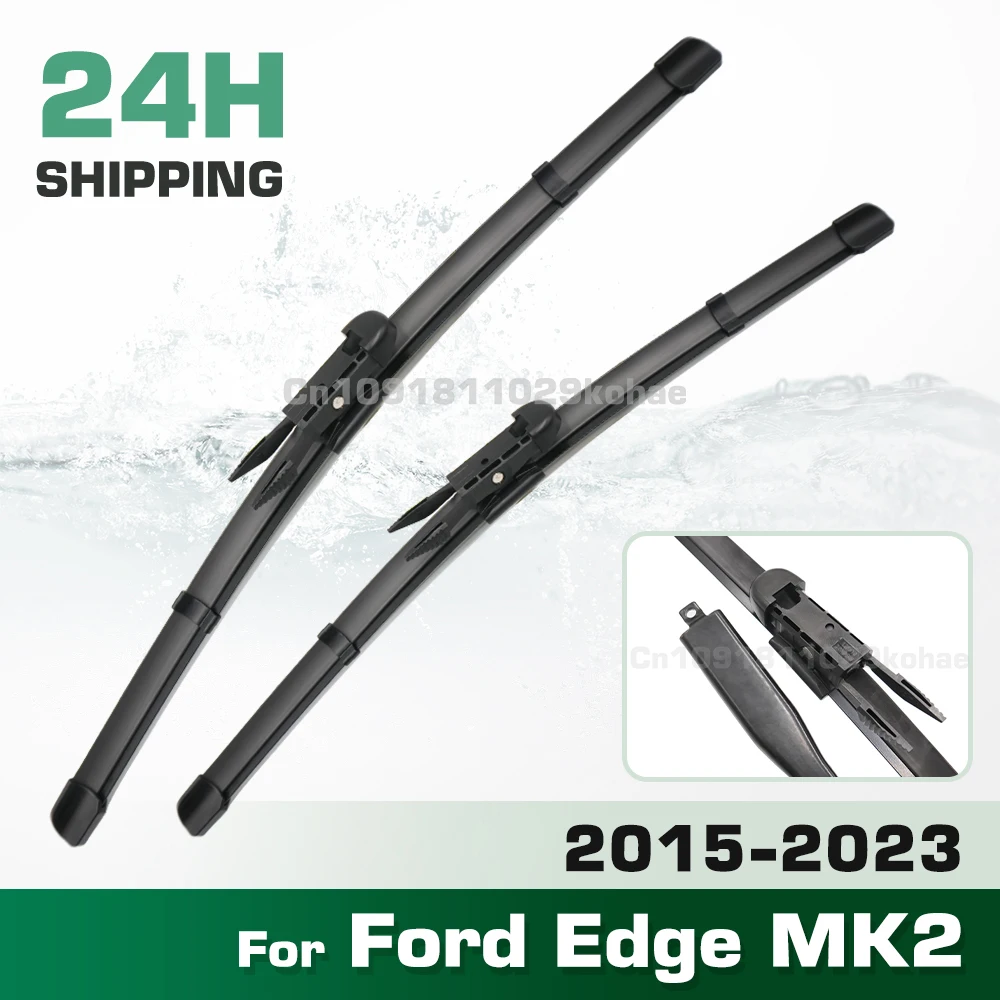 

GREATROAD Wiper LHD&RHD Front Wiper Blades Set For Ford Edge MK2 2015 - 2023 Windshield Windscreen Window Brush 28''+28''