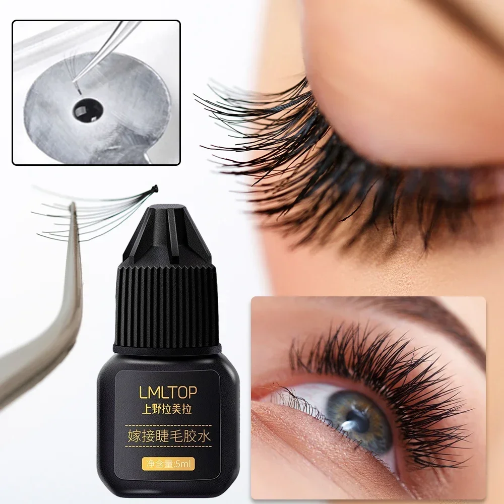 Quick Drying Eyelashes Extension Glue Waterproof Long Lasting No Irritant Black Adhesive Glue Lashes Professional Makeup Tools