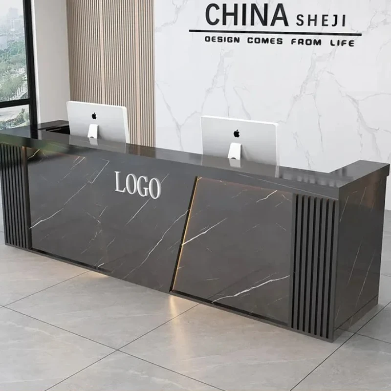 

Simple Salon Bar Counterdesk Luxury Professional Classic Reception Salon Desk Unique Commercial Mostrador Commercial Furniture
