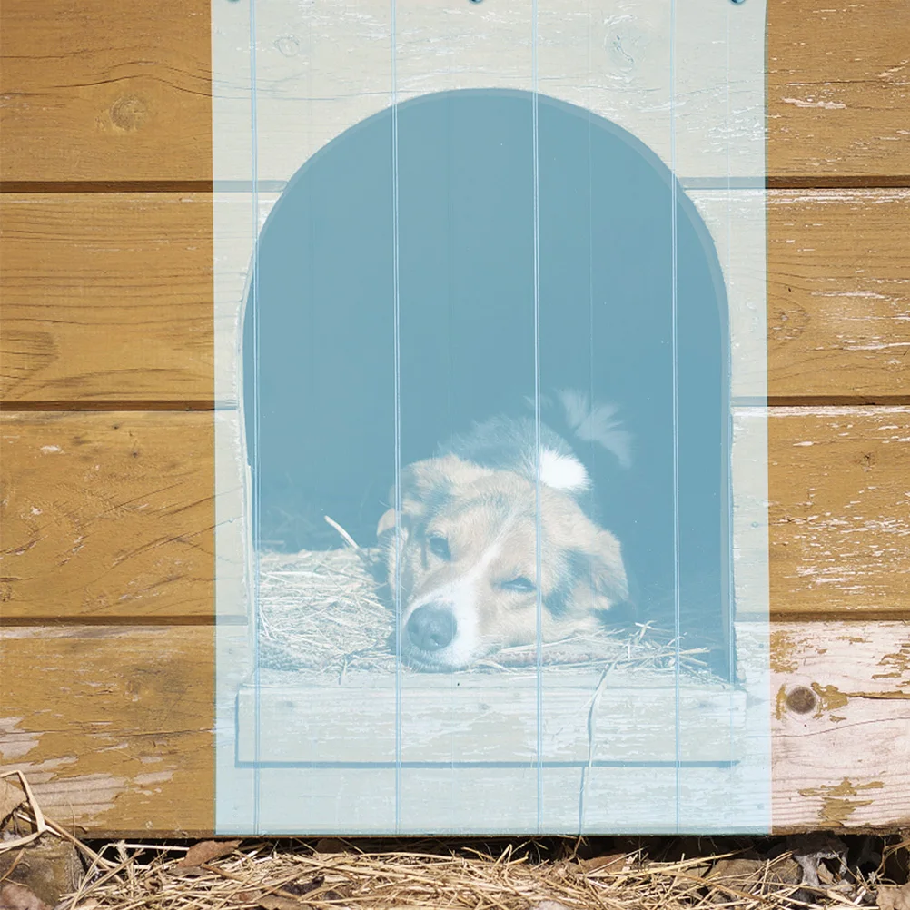 

Dog Door Curtain Clear PVC Plastic Strip Flexible Weatherproof Insulation Easy Installation Outdoor Pet Door Replacement