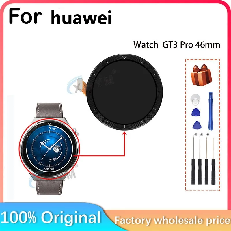 Dla HUAWEI Watch GT 3 Pro wyświetlacz LCD + ekran dotykowy, GT 3 Pro 46mm LCD dla HUAWEI Watch GT 3 Pro ODN-B19 wyświetlacz LCD AMOLED