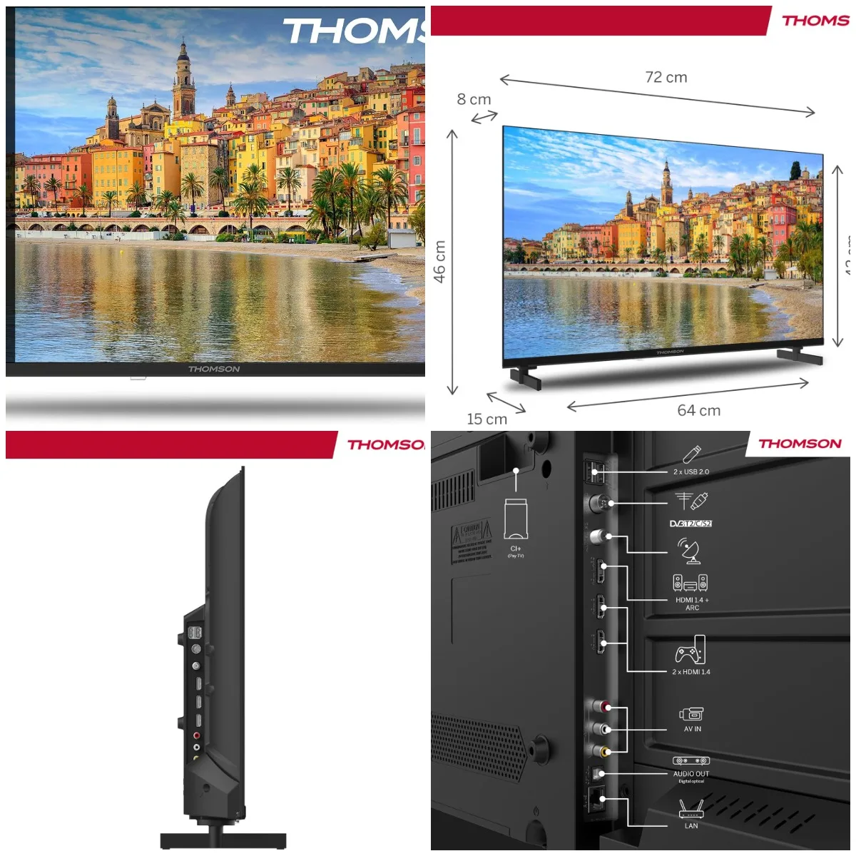 Smart TV LED Full HD de 32 pulgadas con Wi-Fi, Dolby Vision IQ, HDR10, Bluetooth 5.1, triple sintonizador - 32FG2S14