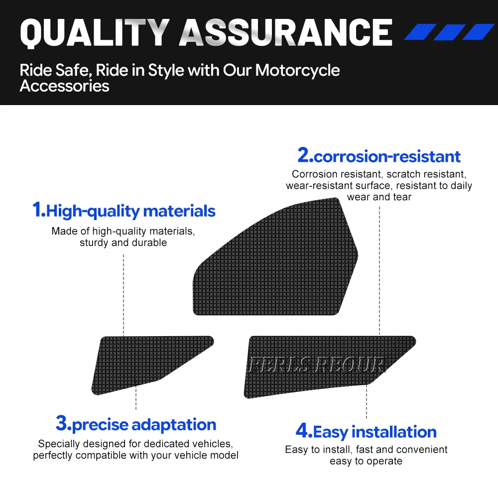 For Yamaha MT-03 2020-2025 Silicone Tank Anti Slip Stickers 3D Grid 3M Adhesive Naked Bike Grips Daily Riding Hot 2Pcs Kit